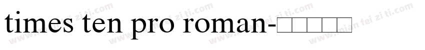 times ten pro roman字体转换